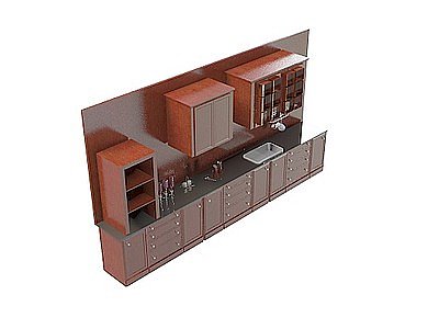 欧式橱柜模型3d模型