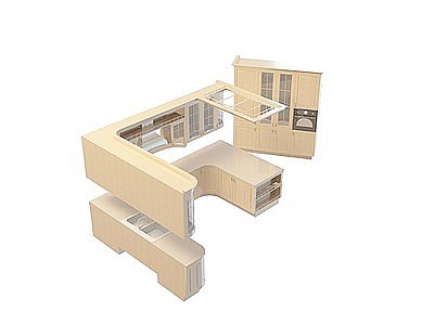 豪华橱柜模型3d模型