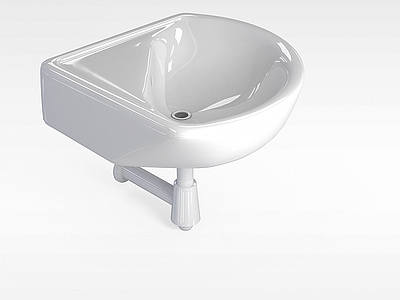 扇形洗手盆模型3d模型