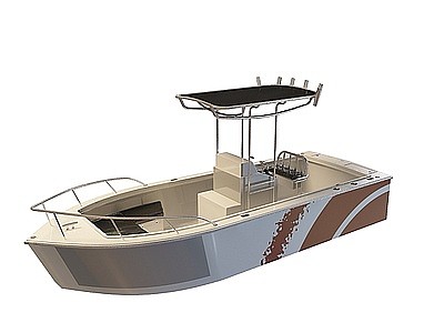 小型游艇模型3d模型