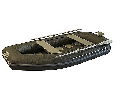 3d双人皮划艇模型