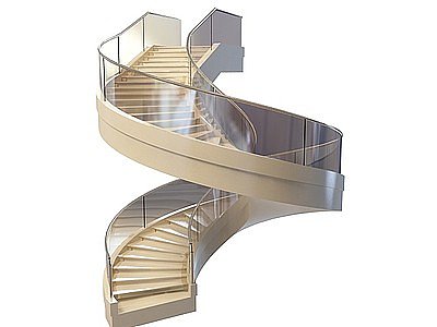 3d大型旋转楼梯模型