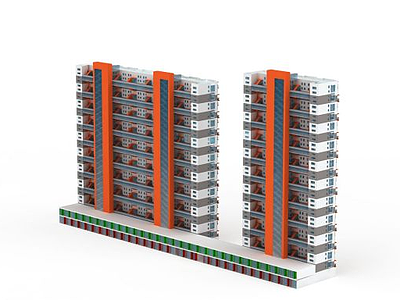公寓建筑模型3d模型