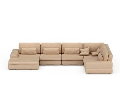 3d米白色沙发免费模型