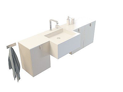 时尚洗手台柜模型3d模型