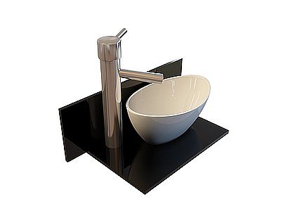 3d独立式洗手盆模型