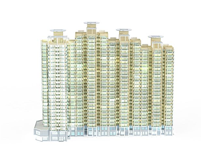 建筑楼群模型3d模型
