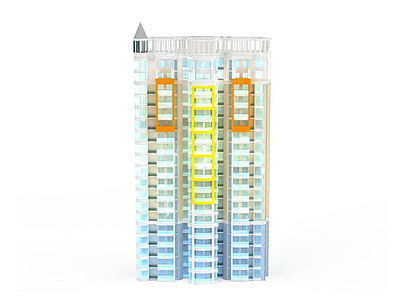 现代个性建筑模型3d模型