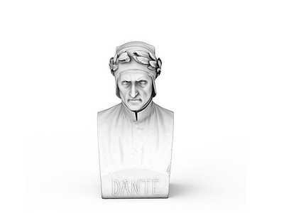 3d阿利盖利·但丁雕像模型