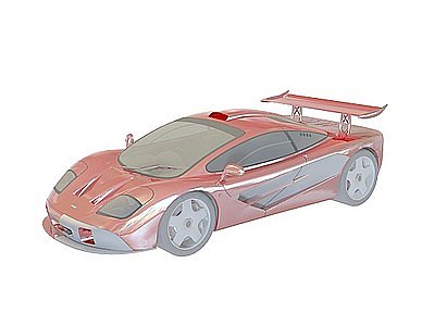 红色赛车模型3d模型