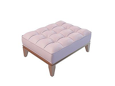 紫色沙发凳模型3d模型