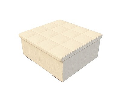 3d方形沙发凳免费模型