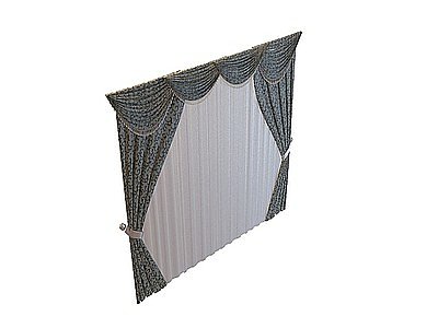 布艺窗帘模型3d模型