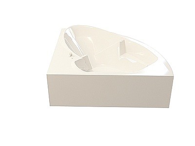 扇形陶瓷浴缸模型3d模型