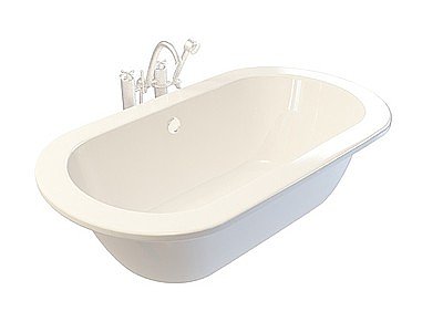 3d现代独立浴缸模型