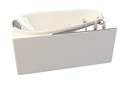 3d可倚靠式浴缸模型