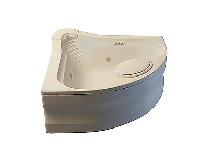 扇形按摩浴缸模型3d模型