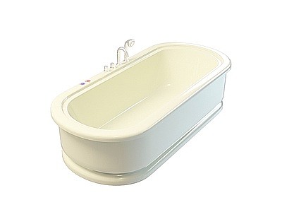 3d椭圆形浴缸模型