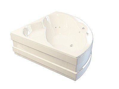 3d扇形浴缸模型