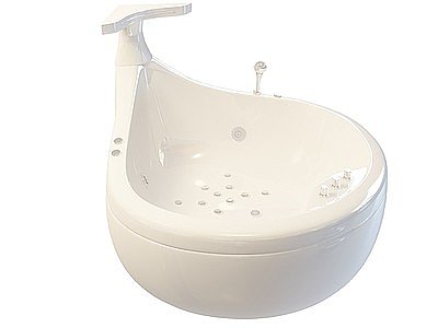 3d勺状浴缸模型