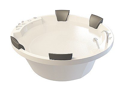 3d圆形独立浴缸模型