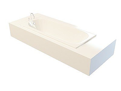 3d卧式浴缸模型