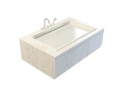 大理石浴缸模型
