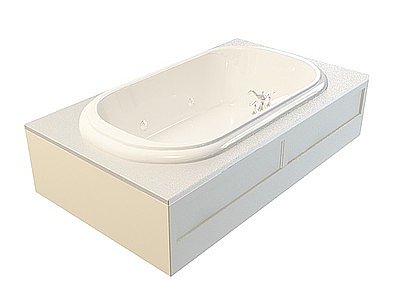 裙边浴缸模型3d模型