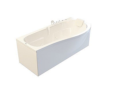 单裙边浴缸模型3d模型