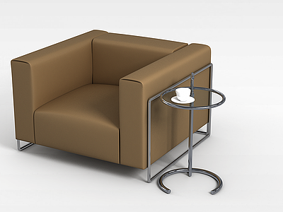 3d现代沙发边几模型