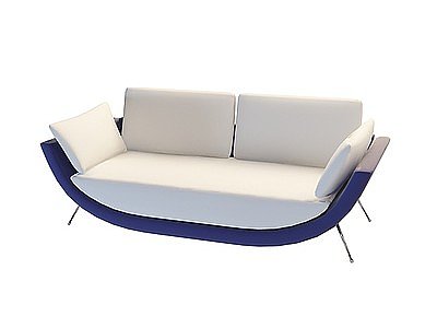 3d现代紫色弧形沙发模型