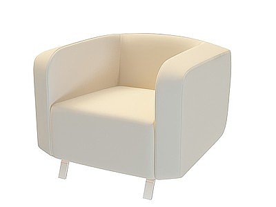 现代软包单人沙发模型3d模型