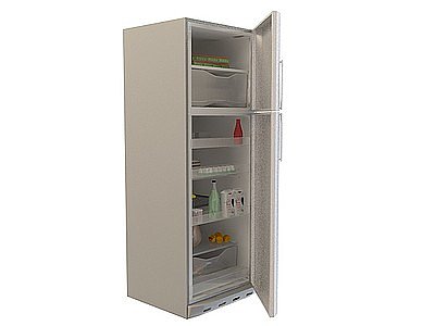 3d厨房冰箱模型