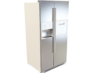 3d智能双门冰箱模型