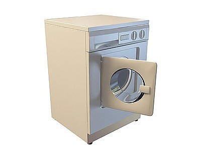 3d滚筒式洗衣机模型