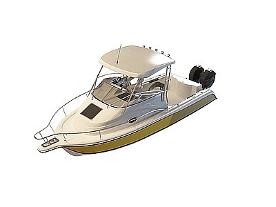 小型游艇模型3d模型