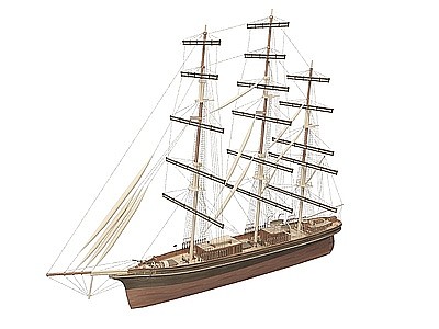 3d航海运输<font class='myIsRed'>帆船</font>模型
