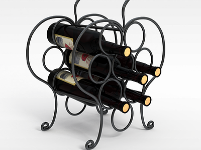 欧洲红酒模型3d模型