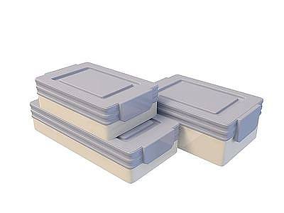 3d塑料保温饭盒模型