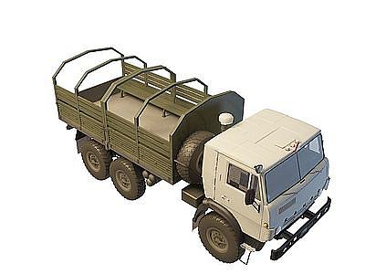 3d军队运兵卡车模型
