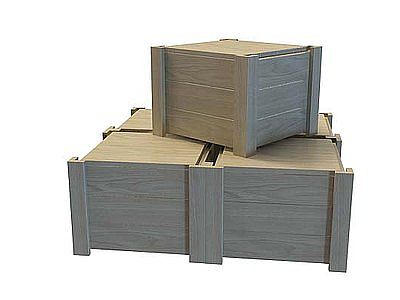 3d木箱子模型