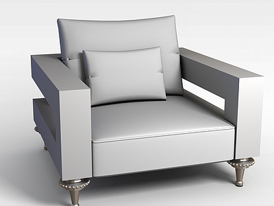 简约单人沙发模型3d模型