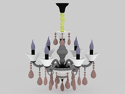 3d豪华水晶灯免费模型
