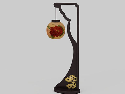 仿古中式吊灯模型3d模型