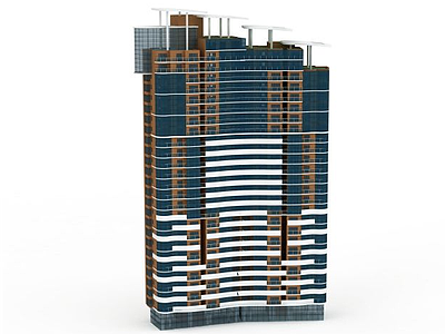 3d创意现代建筑模型