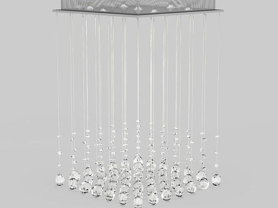 水晶帘吊灯模型3d模型