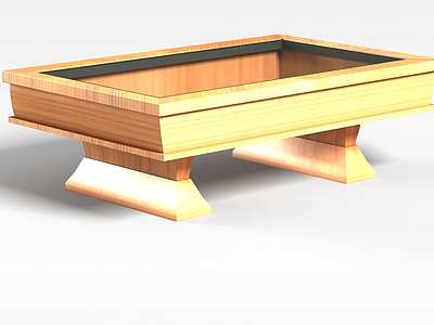 3d木制观赏台模型