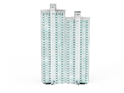 3d双子建筑免费模型