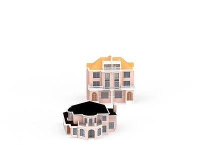 别墅组合模型3d模型