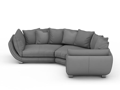 半圆弧形沙发模型3d模型